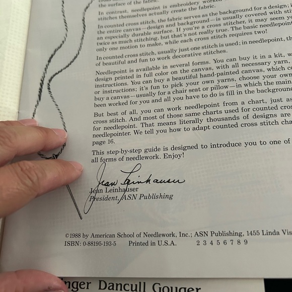 4/$50 Needlepoint Beginner's Guide Book pattern book 🪡 - Picture 7 of 7